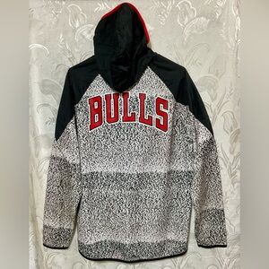 Chicago Bulls Black Gray Hooded Lightweight Jacket